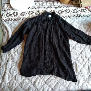 MAISON DE SOIL homme 유니섹스 블랙 긴팔 린넨