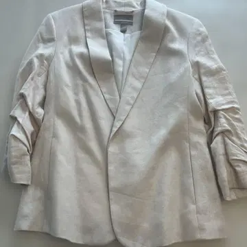 여성용 자켓 H&M 봄/여름 베이지 린넨 소매 샤기 USXS 36