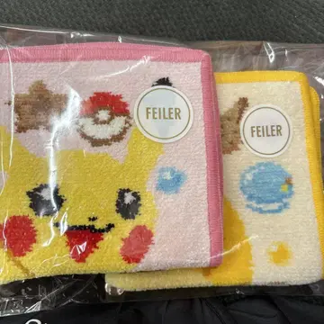 FEILER 피카츄 타월 손수건 2장 세트