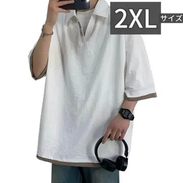 [새상품] LAiaPReL 남성용 피케 셔츠 2XL 빅 사이즈 캐주얼