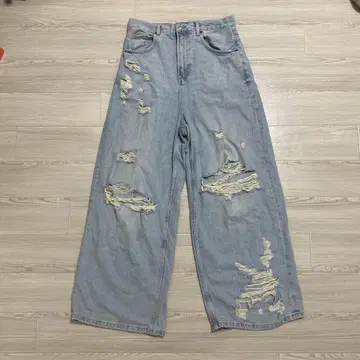 ZARA 데미지 배기 데님 팬츠 38