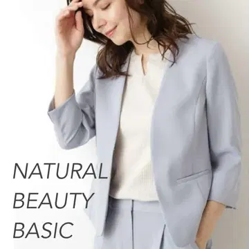 NATURAL BEAUTY BASIC 세탁 가능한 노카라 자켓