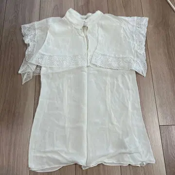 ERDEM 화이트 레이스 슬리브리스 셔츠