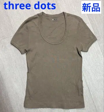 three dots 카키 티셔츠 S