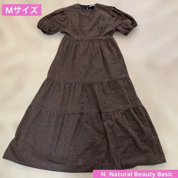 N. Natural Beauty Basic 원피스 체크 M 사이즈