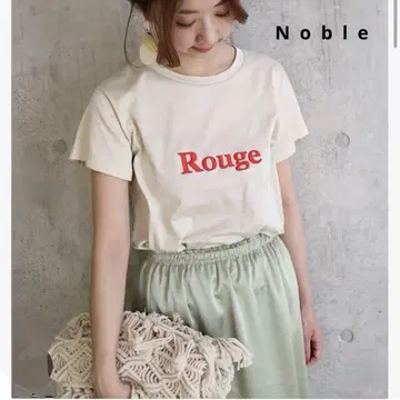 Noble 노블 에덴 노블 로고 자수 티셔츠 반팔 티셔츠