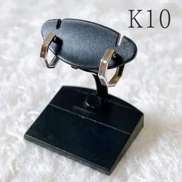 K10 후프 귀걸이 화이트 골드