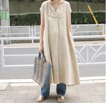 SLOBE IENA 프렌치 린넨 스키퍼 원피스
