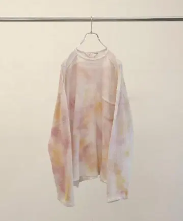 ANCELLM 25SS 마블링 메쉬 장팔 티셔츠