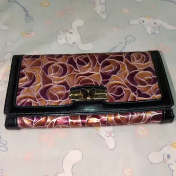ANNA SUI 장미 무늬 접이식 지갑