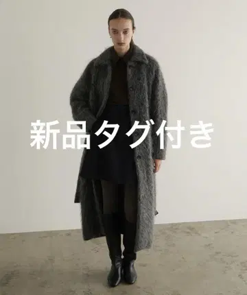 새상품 CLANE LONG SHAGGY LADY MAXI COAT 그레이