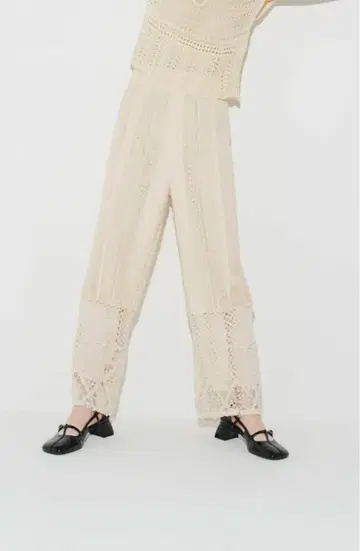 eaphi cotton lace patchwork pants /short
