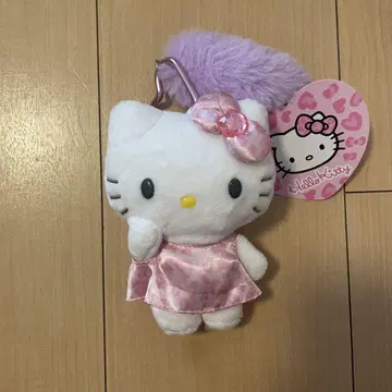헬로키티 백 참 시마무라 레오파드 무늬 핑크 갸루