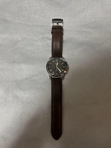 FOSSIL 크로노그래프 손목시계 다크 브라운