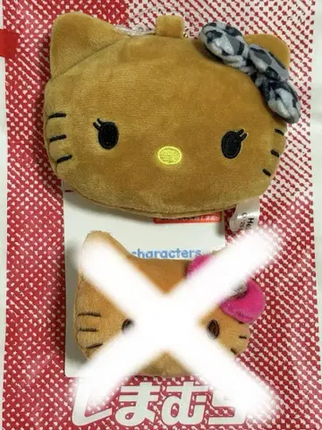 헬로키티 봉제 인형 거울 헬로키티 헤어 클립 세트