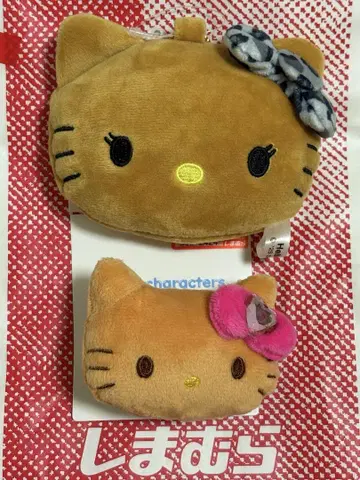 시마무라 일광화상 키티 봉제 인형 거울 일광화상 키티 헤어 클립 세트