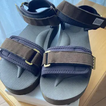 SUICOKE 스포츠 샌들 브라운 골드 24cm