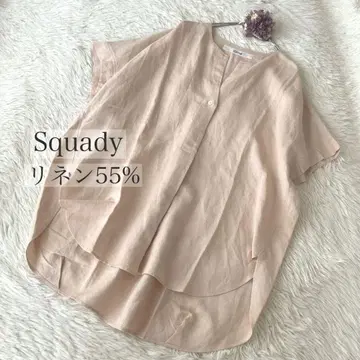 새상품급 Squady 린넨 스키퍼 와이드 실루엣 핑크 블라우스