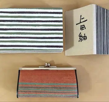 우에다 쓰무기 가마구치 지갑 기모노 유카타 일본 잡화 미사용 새상품