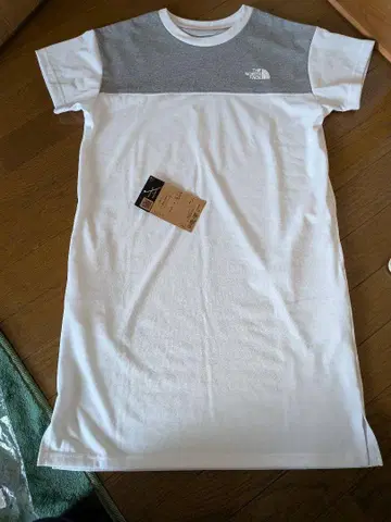 THE NORTH FACE 반팔 미니 원피스 L 화이트/그레이