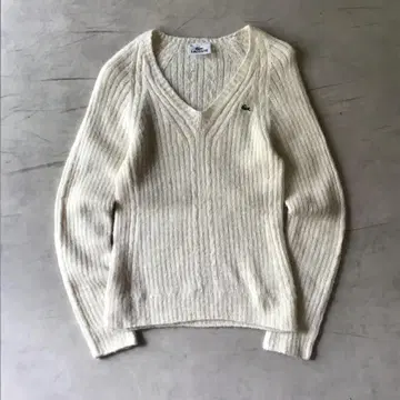 LACOSTE 라코스테 니트 스웨터 화이트 화이트 여성용 긴팔