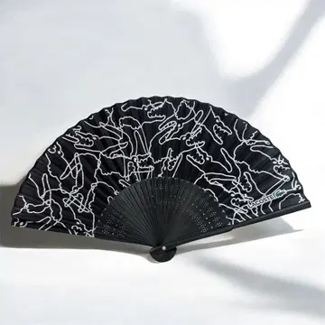 LACOSTE 라코스테 부채 검정 블랙