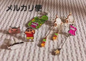 크레용 신짱 메탈 귀걸이 시마무라
