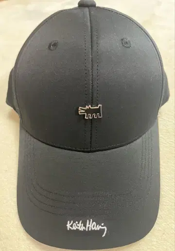 Keith Haring 메탈 로고 블랙 캡