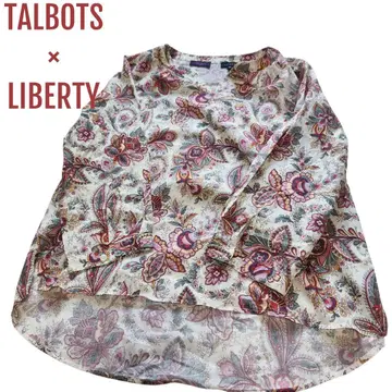 TALBOTS 탈봇 LIBERTY 반소매 블라우스 꽃무늬 페이즐리