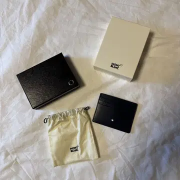 Mont Blanc 네이비 가죽 카드 케이스