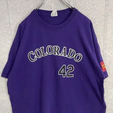 JERZEES 로키스 재키 로빈슨 데이 MLB 티셔츠 XL