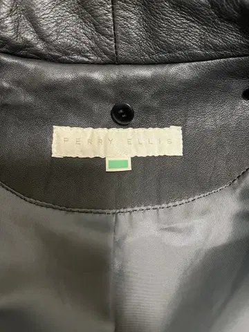 PERRY ELLIS 블랙 가죽 롱 자켓 가죽 잠바