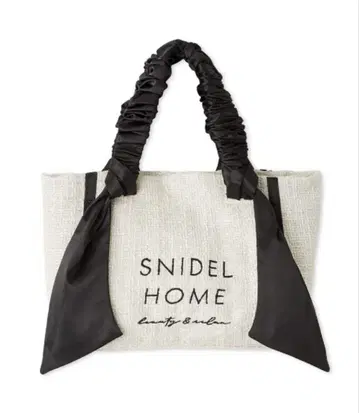 SNIDEL HOME 트위드 로고 백 아이보리