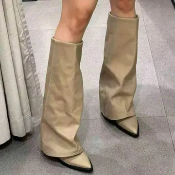 완판템 인기 플레어 레그 게이터 부츠 롱 부츠
