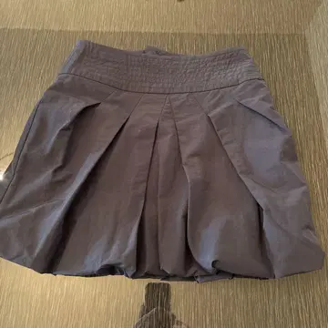 VANILLA COUTURE 그레이 플리츠 벌룬 스커트 36