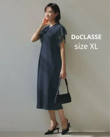 DoCLASSE 도우클라세 강연 분또 소매 레이스 원피스 XL