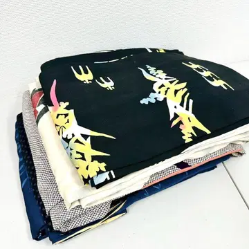 앤티크 기모노 순수 실크 5벌 묶음 판매 리메이크 재료 S-1255