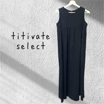 titivate select 백리본 슬리브리스 롱 원피스