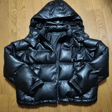 최종 가격 인하 JEANASIS 비건 가죽 다운 자켓