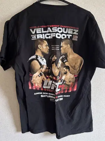 UFC160 MMA 케빈 벨라스케즈 VS 빅 풋 2 티셔츠 블랙