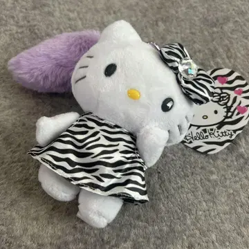 제브라 키티 헬로키티 갸루 꼬리 달린 카라비너 키링