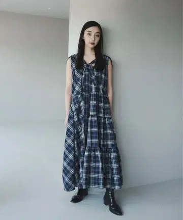 foufou check dress 'hsu' 체크 드레스 '수'