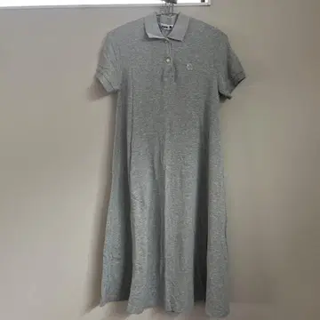 moz. 그레이 피케 셔츠 반팔 원피스