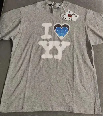 open yy X hello kitty 그레이 티셔츠