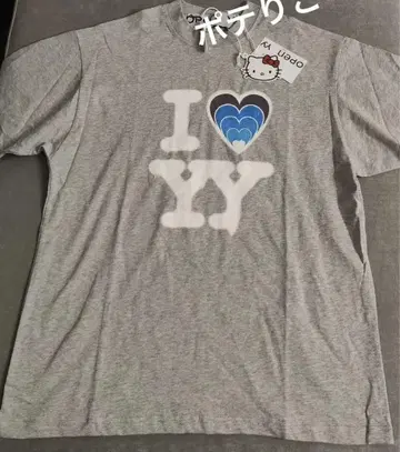 open yy X hello kitty 그레이 티셔츠