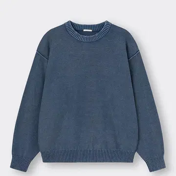GU/가먼트 다이 니트 풀오버 블루 XL