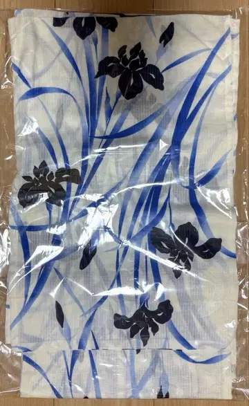 유카타, 창포? 아야메? 화이트 베이스, 네이비, 군청색