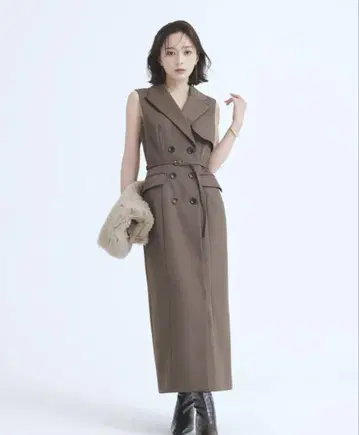 미사용 새상품 anuans 더블 브레스트 원피스 M