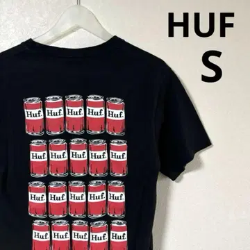 HUF HUF 티셔츠 포켓 캔 디자인 블랙 S