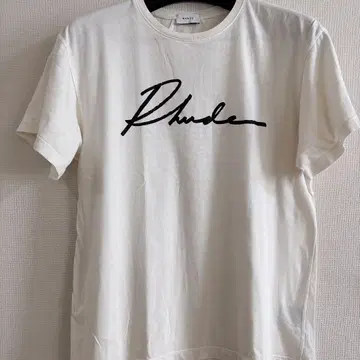 RHUDE 화이트 로고 티셔츠
